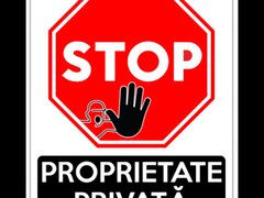 Indicator  stop proprietate privata