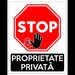 Indicator  stop proprietate privata